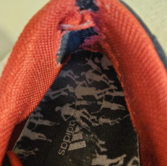 Adidas Red, Black Canvas Sneakers, Red Camo Soles, Men's 8, GUC - Picture 5 of 12